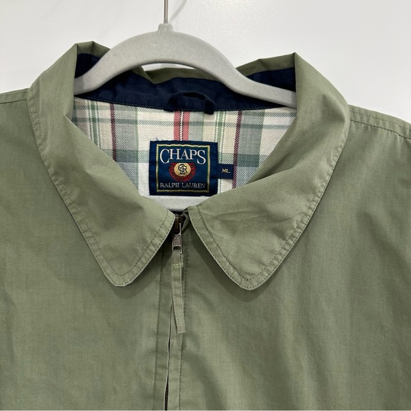 Ralph Lauren Men’s Chaps Jacket Size XL Olive green multicolor plaid lining - Picture 7 of 12